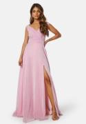 Goddiva Glitter Wrap Maxi Dress Pink XXL (UK18)