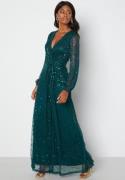 AngelEye Long Sleeve Sequin Dress Emerald M (UK12)
