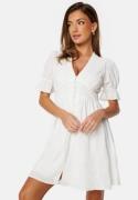 Bubbleroom Occasion Structured Button Front Dress White L