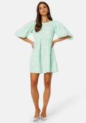 BUBBLEROOM Summer Luxe Puff Mini Dress Green 36