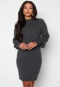 ONLY Katia L/S Dress Knit Dark Grey Melange L