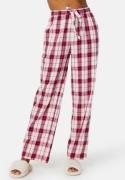 BUBBLEROOM Naya Flannel Pants Dark red / Checked 40