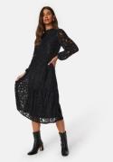 BUBBLEROOM Blanca Midi Lace Dress Black 36