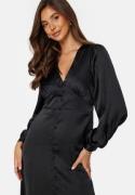 BUBBLEROOM Roberta Satin Dress Black 46