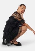 BUBBLEROOM Frill Lace Dress Black 44