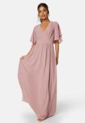 Bubbleroom Occasion Butterfly sleeve chiffon gown Dusty pink 52