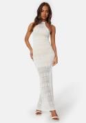 BUBBLEROOM Fine Knitted Crochet Dress Offwhite M