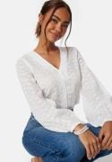Happy Holly Broderie Anglaise V-Neck Blouse White 48/50