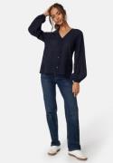 Happy Holly Broderie Anglaise V-Neck Blouse Navy 36/38