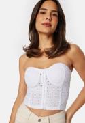 BUBBLEROOM Broderie Anglaise Bustier Top White L