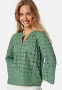 Happy Holly Broderie Anglaise Blous Green 36/38