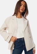 BUBBLEROOM Thelma Linen Trenchcoat Light beige XL