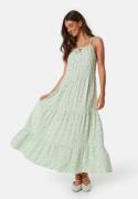 BUBBLEROOM Viscose Strap dress Green/Patterned M