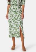 VERO MODA Vmfrej high waist 7/8 pencil skirt Green/White/Floral M
