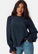 BUBBLEROOM Viscose Frill Blouse Navy 34