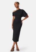 BUBBLEROOM Asymmetric Midi Dress Black S