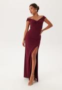 Bubbleroom Occasion Twist Off Shoulder Gown  XS