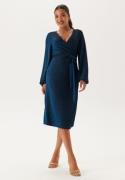 Happy Holly Sparkling Midi Wrap Dress Blue 40/42