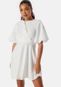 Bubbleroom Occasion Draped Front Structured Dress White XXS