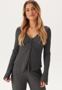 BUBBLEROOM Structure Cardigan Top Dark grey XS