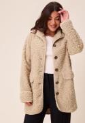 Happy Holly High Neck Teddy Jacket Nougat 40/42