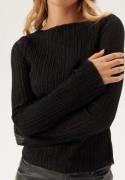 BUBBLEROOM Sparkling Long Sleeve Top Black L