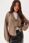 Object Collectors Item Objflora Re L/S KNIT CARDIGAN  Desert Taupe Det...