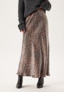 BUBBLEROOM Shimmer Midaxi Skirt Leopard/Brown XL