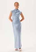 Bardot Auria Satin Maxi Dress 164010 Soft Blue 34(UK6)