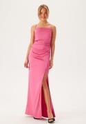 Bubbleroom Occasion Tie Back Satin Gown Pink 40