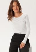 VILA Vinora L/S O-NECK TOP - NOOS O Bright White S