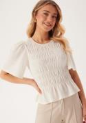 Happy Holly Butterfly Sleeve Smock Top Offwhite 48/50