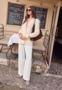 Happy Holly High Waist Wide Suit Pants Cream 48