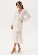 Happy Holly Soft Broderie Anglaise Dress Offwhite 44/46