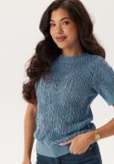 VILA Vicotti S/S O-NECK KNIT TOP -  Blissful Blue XL