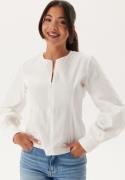 BUBBLEROOM Zip Cotton Blouse White 40