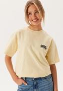 Dr. Denim Trooper Tee Light Yellow Flower Times      M