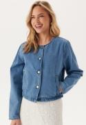 VILA Vireba L/S O-NECK DENIM JACKET Light Blue Denim 44