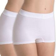 Sloggi Trosor 2P Double Comfort Shorts Vit bomull 40 Dam