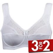 Damella BH Classic Underwire Lace Bra Vit B 85 Dam