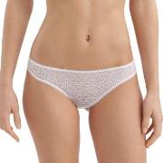 DKNY Trosor Modern Lace Trim Thong Vit nylon Large Dam