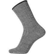 Egtved Strumpor Wool No Elastic Rib Socks Stålgrå Strl 36/41