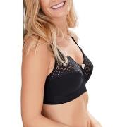 Swegmark BH Cotton Bloom Fairtrade Soft Bra Svart bomull B 80 Dam