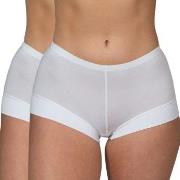 Trofe Bamboo Solids Boxer Brief Trosor 2P Vit Bambu Small Dam