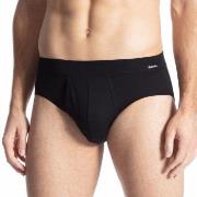 Calida Kalsonger Cotton Code Brief With Fly Svart bomull XX-Large Herr