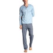Calida Relax Choice Long Sleeve Pyjama Ljusblå bomull Large Herr