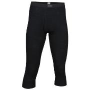 Dovre Wool Three Quarter Long Johns Svart ull Large Herr