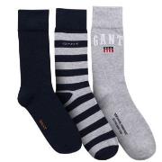 Gant Strumpor 3P Cotton Socks Gift Box Blå/Grå One Size Herr
