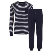 Jockey Cotton Nautical Stripe Pyjama Marin Randig bomull Medium Herr