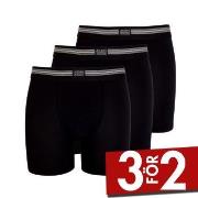 Jockey Kalsonger 3P Cotton Stretch Boxer Trunk Svart bomull X-Large He...
